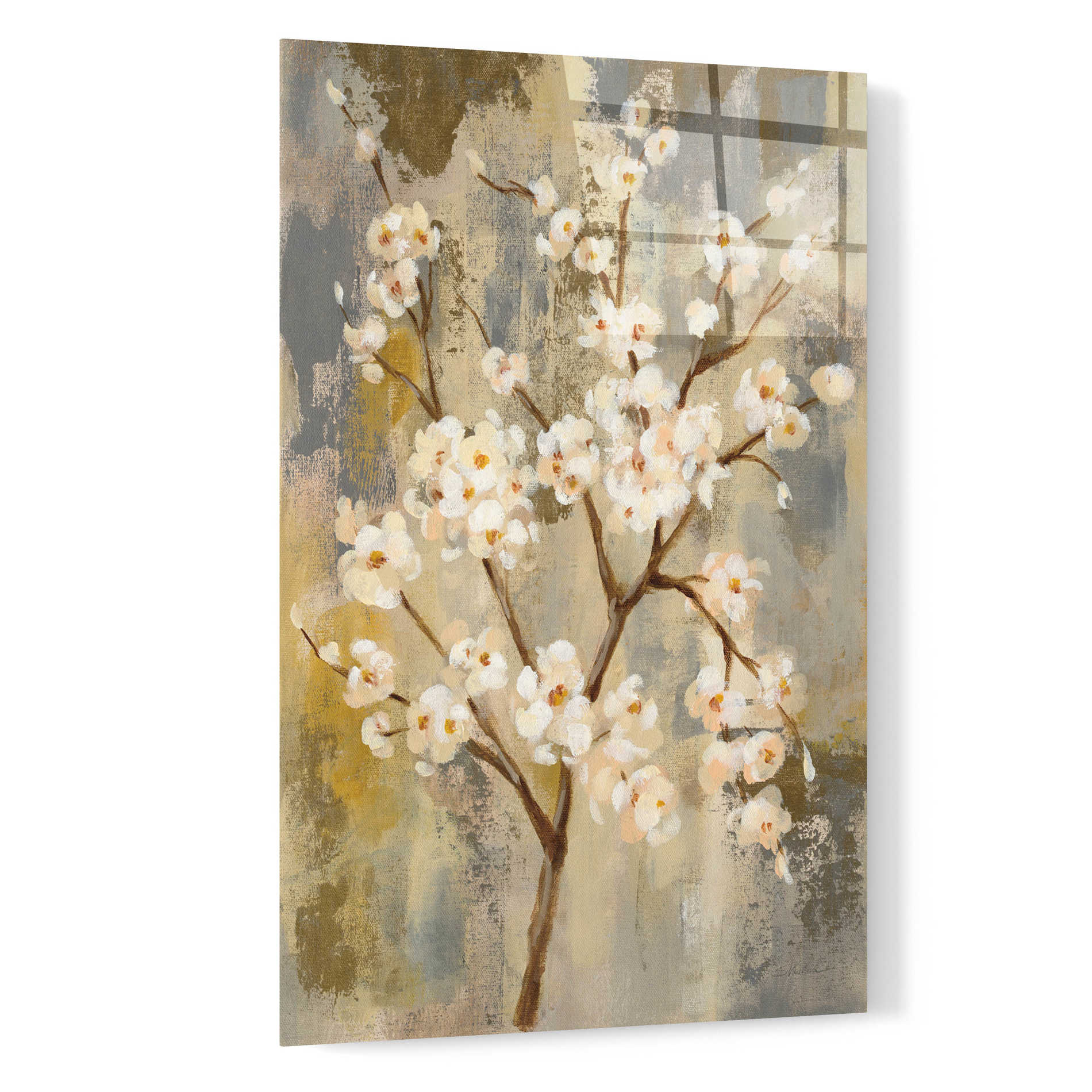 Epic Art 'Neutral Branches I' by Silvia Vassileva, Acrylic Glass Wall Art,16x24