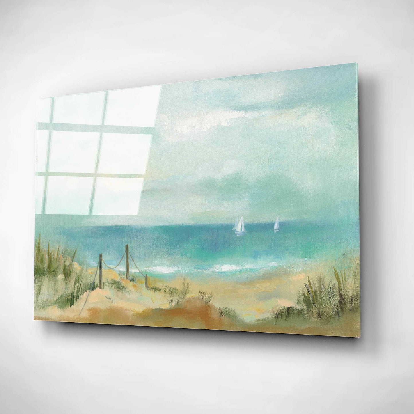 Epic Art 'Serenity on the Beach' by Silvia Vassileva, Acrylic Glass Wall Art,16x12