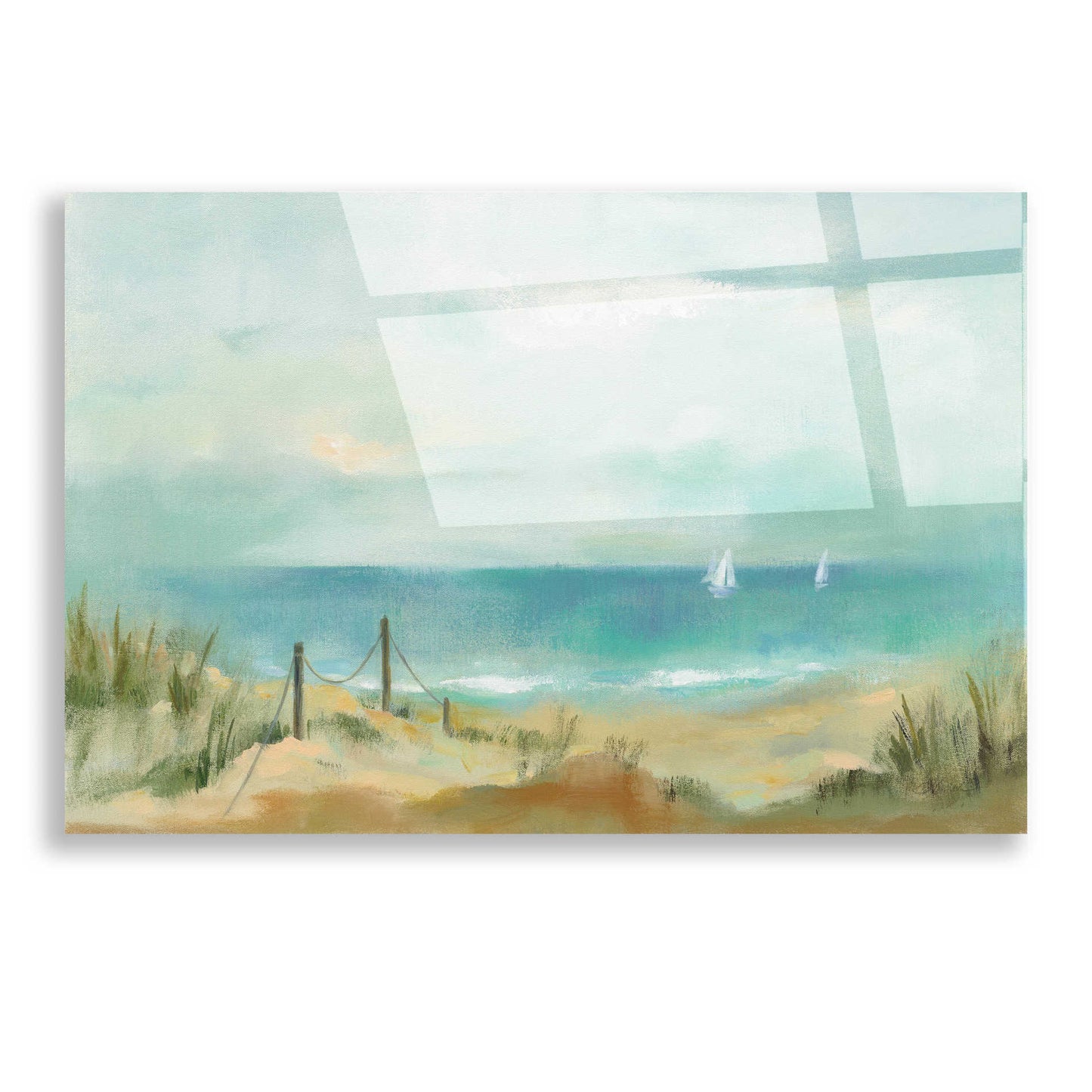 Epic Art 'Serenity on the Beach' by Silvia Vassileva, Acrylic Glass Wall Art,16x12