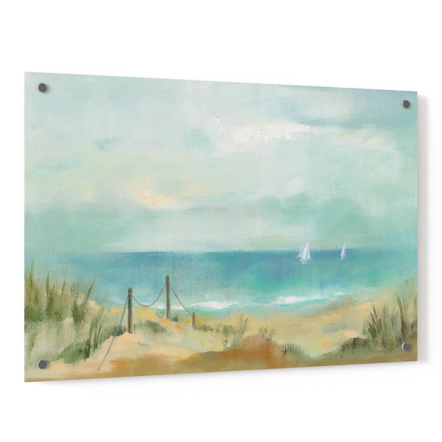 Epic Art 'Serenity on the Beach' by Silvia Vassileva, Acrylic Glass Wall Art,36x24