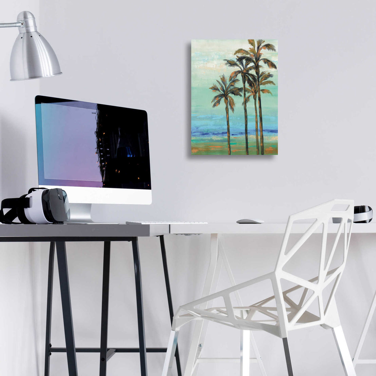 Epic Art 'Copper Palms I' by Silvia Vassileva, Acrylic Glass Wall Art,12x16
