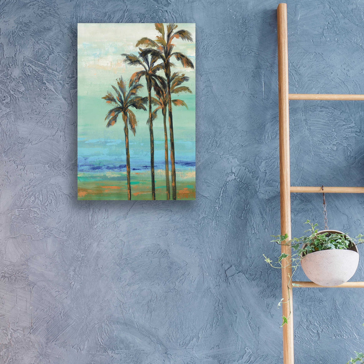 Epic Art 'Copper Palms I' by Silvia Vassileva, Acrylic Glass Wall Art,16x24