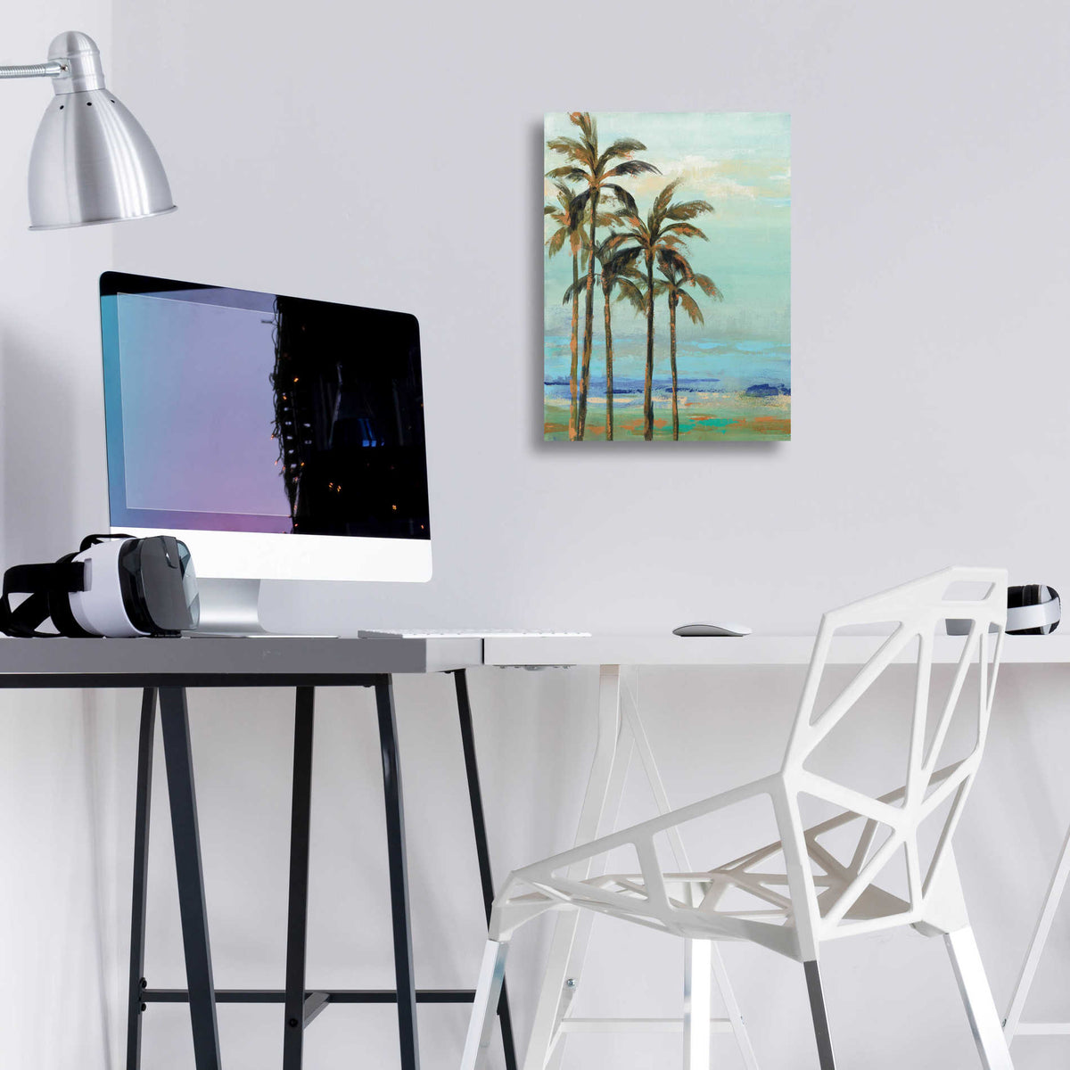 Epic Art 'Copper Palms II' by Silvia Vassileva, Acrylic Glass Wall Art,12x16