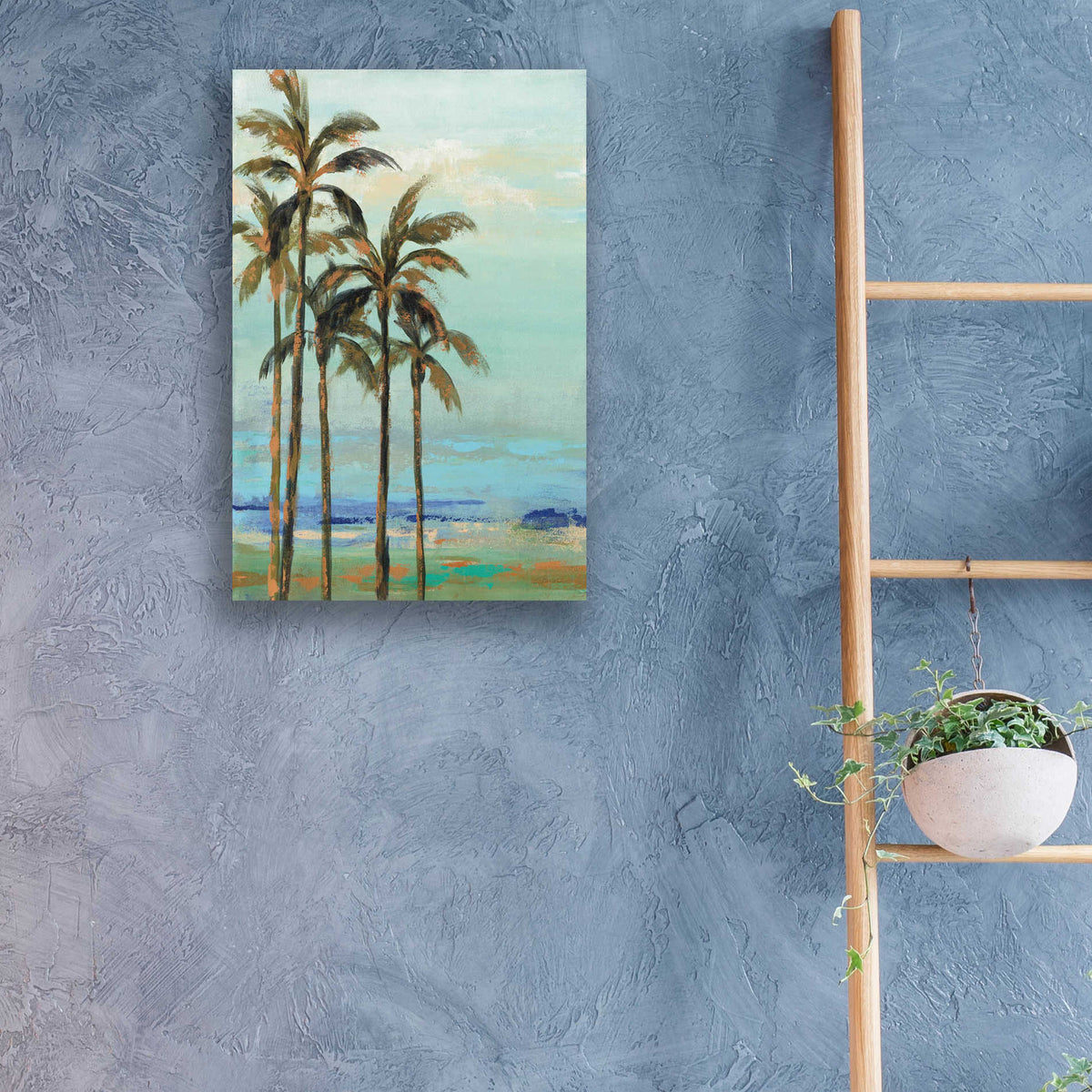 Epic Art 'Copper Palms II' by Silvia Vassileva, Acrylic Glass Wall Art,16x24