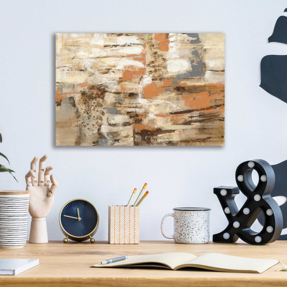 Epic Art 'Copper and Wood' by Silvia Vassileva, Acrylic Glass Wall Art,16x12