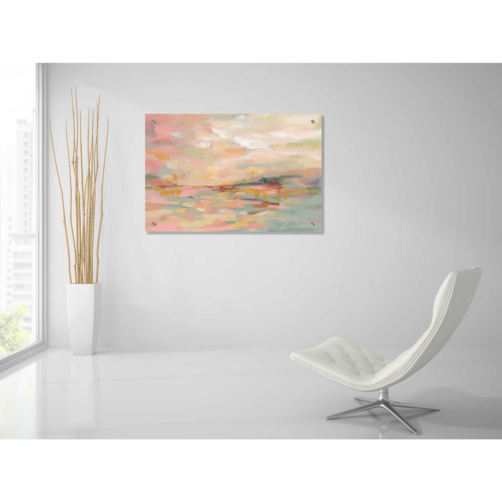 Epic Art 'Pink Waves' by Silvia Vassileva, Acrylic Glass Wall Art,36x24