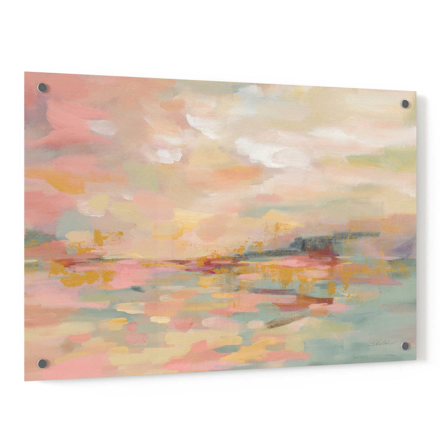 Epic Art 'Pink Waves' by Silvia Vassileva, Acrylic Glass Wall Art,36x24