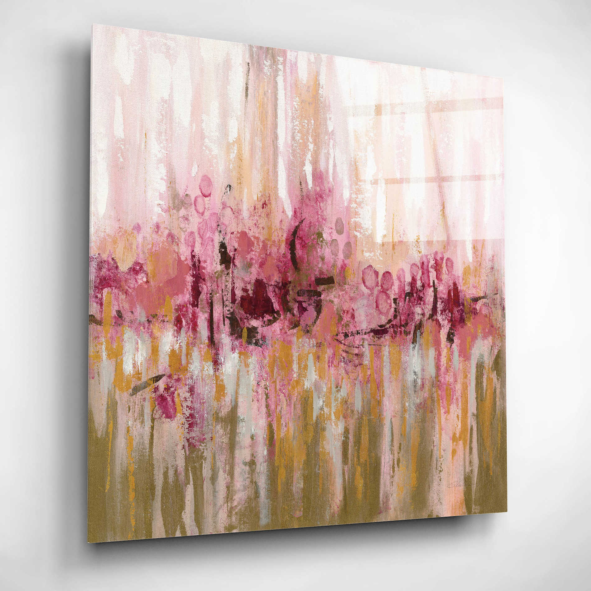 Epic Art 'Pink Reflections' by Silvia Vassileva, Acrylic Glass Wall Art,12x12