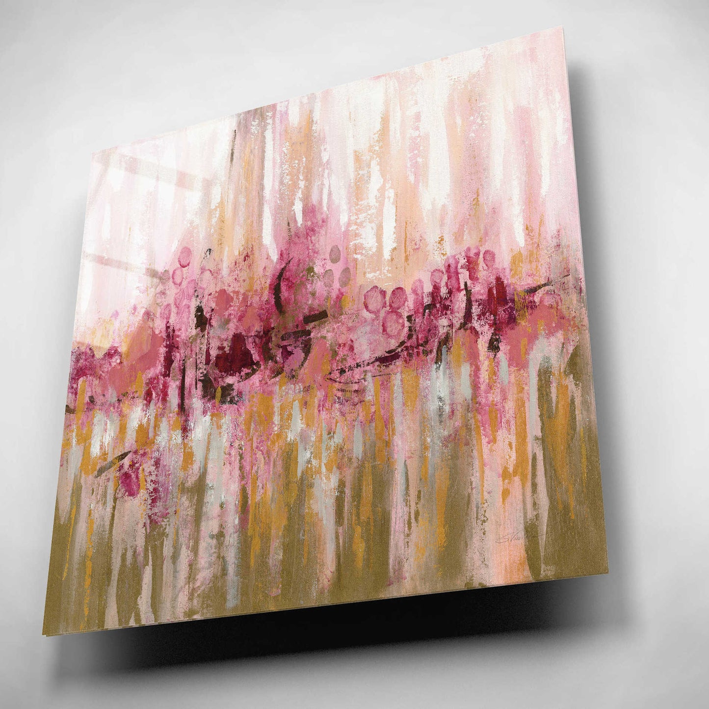 Epic Art 'Pink Reflections' by Silvia Vassileva, Acrylic Glass Wall Art,12x12