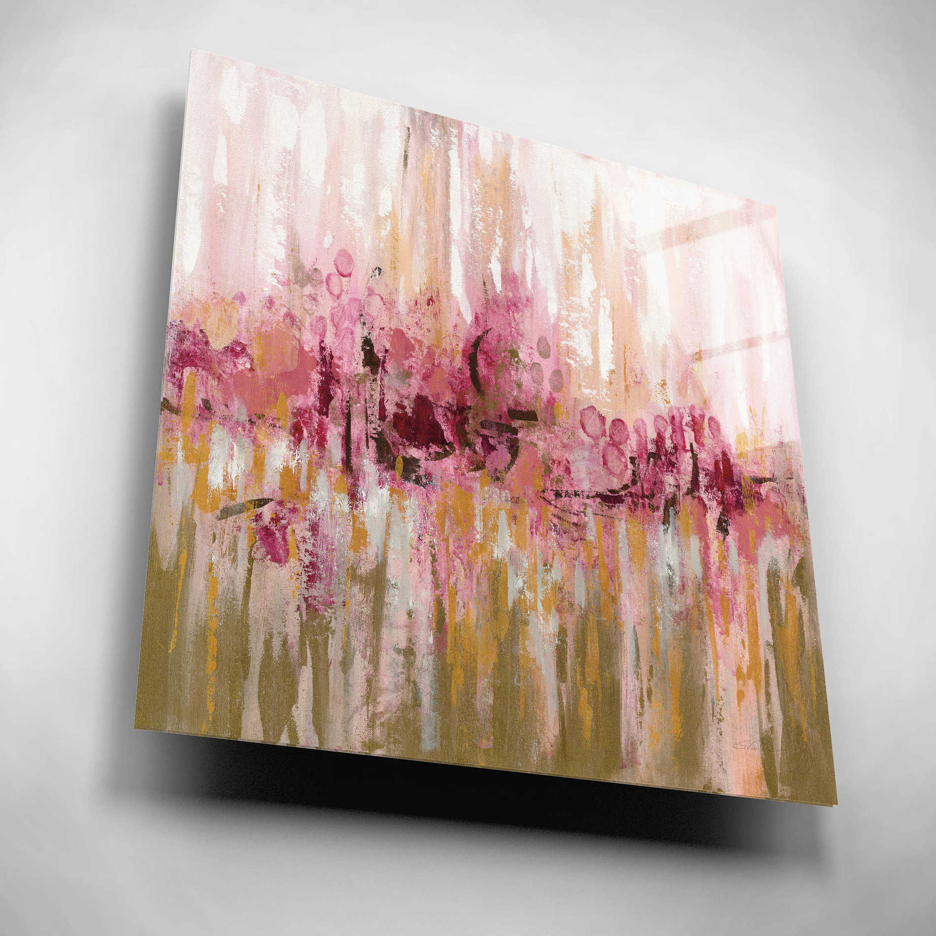 Epic Art 'Pink Reflections' by Silvia Vassileva, Acrylic Glass Wall Art,12x12