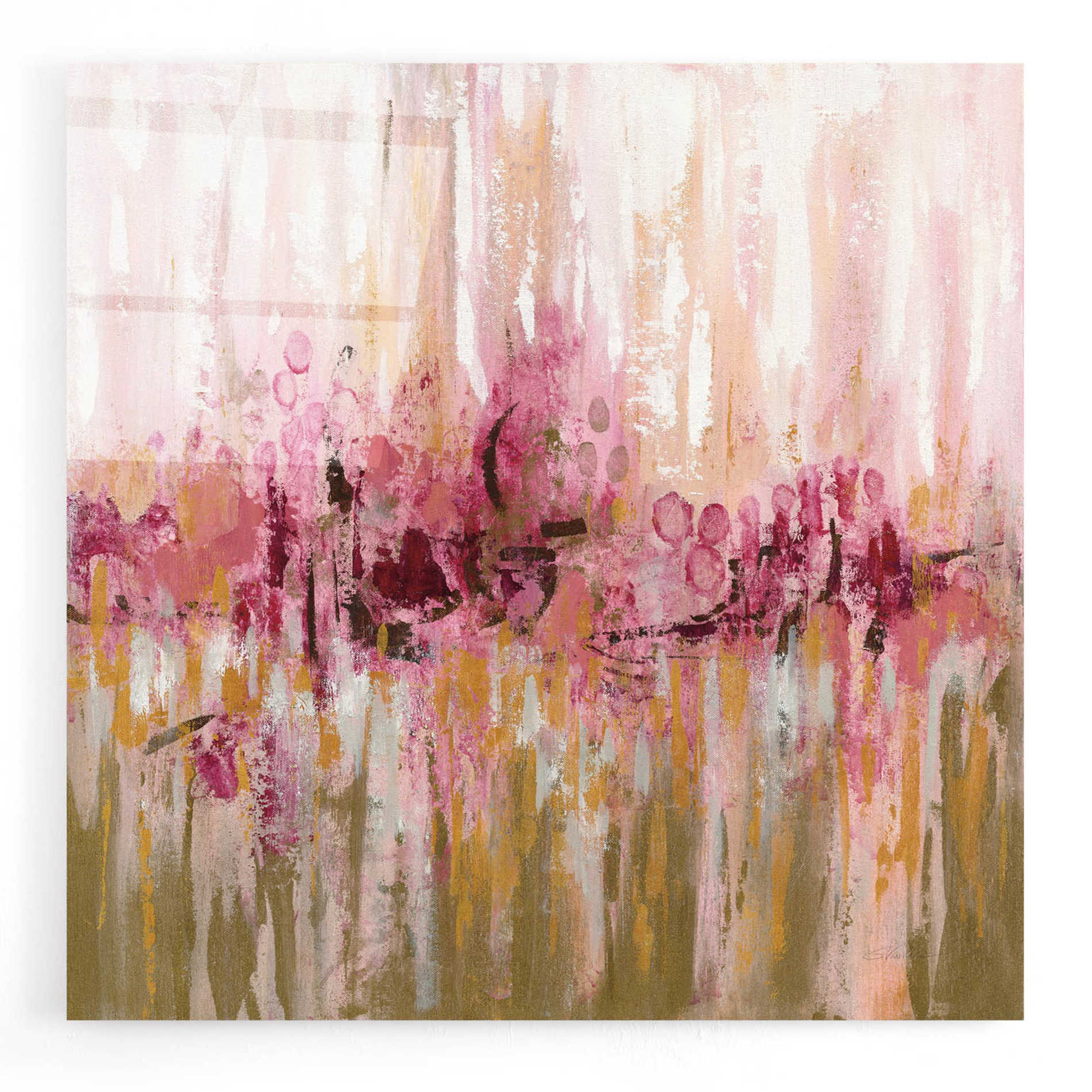 Epic Art 'Pink Reflections' by Silvia Vassileva, Acrylic Glass Wall Art,12x12