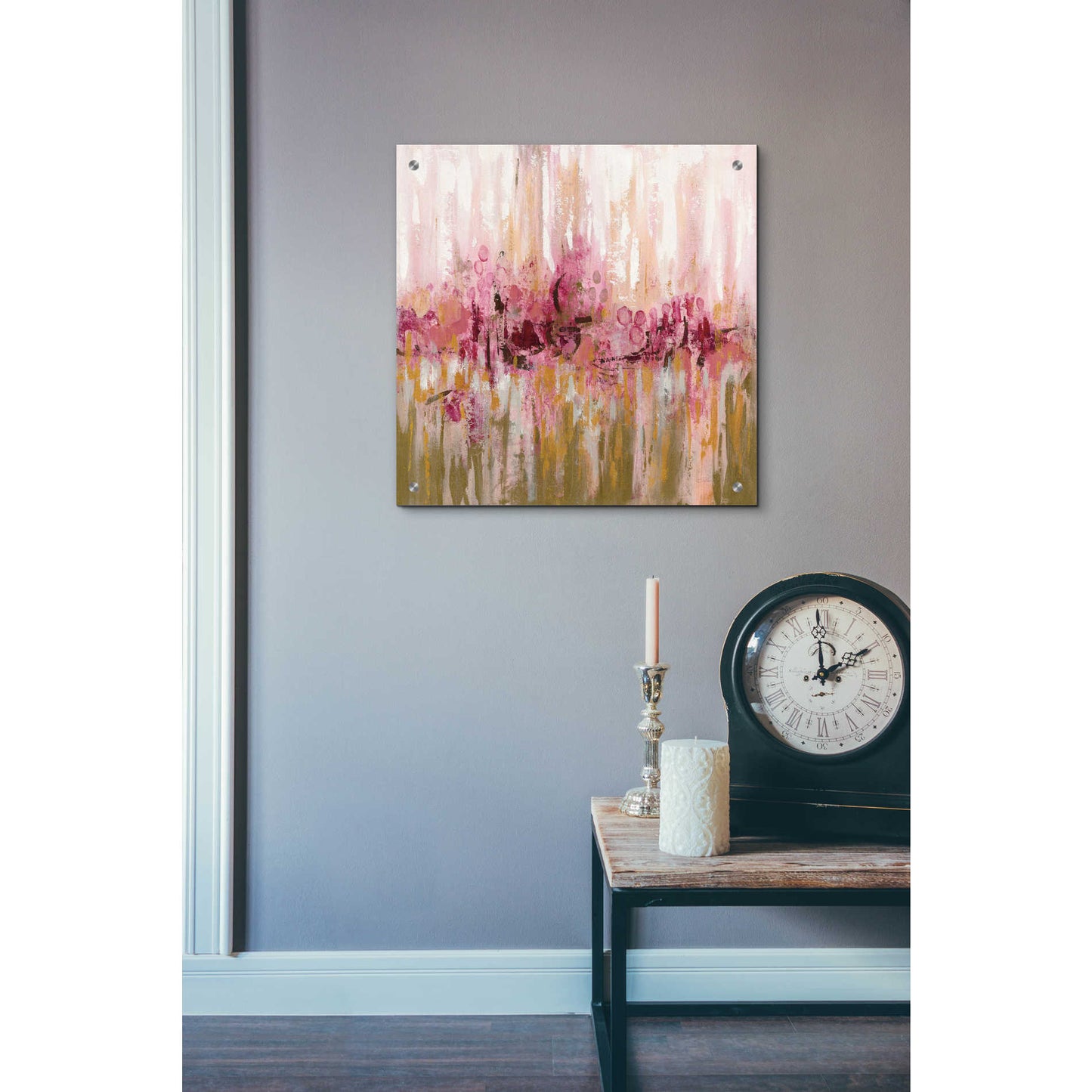 Epic Art 'Pink Reflections' by Silvia Vassileva, Acrylic Glass Wall Art,24x24