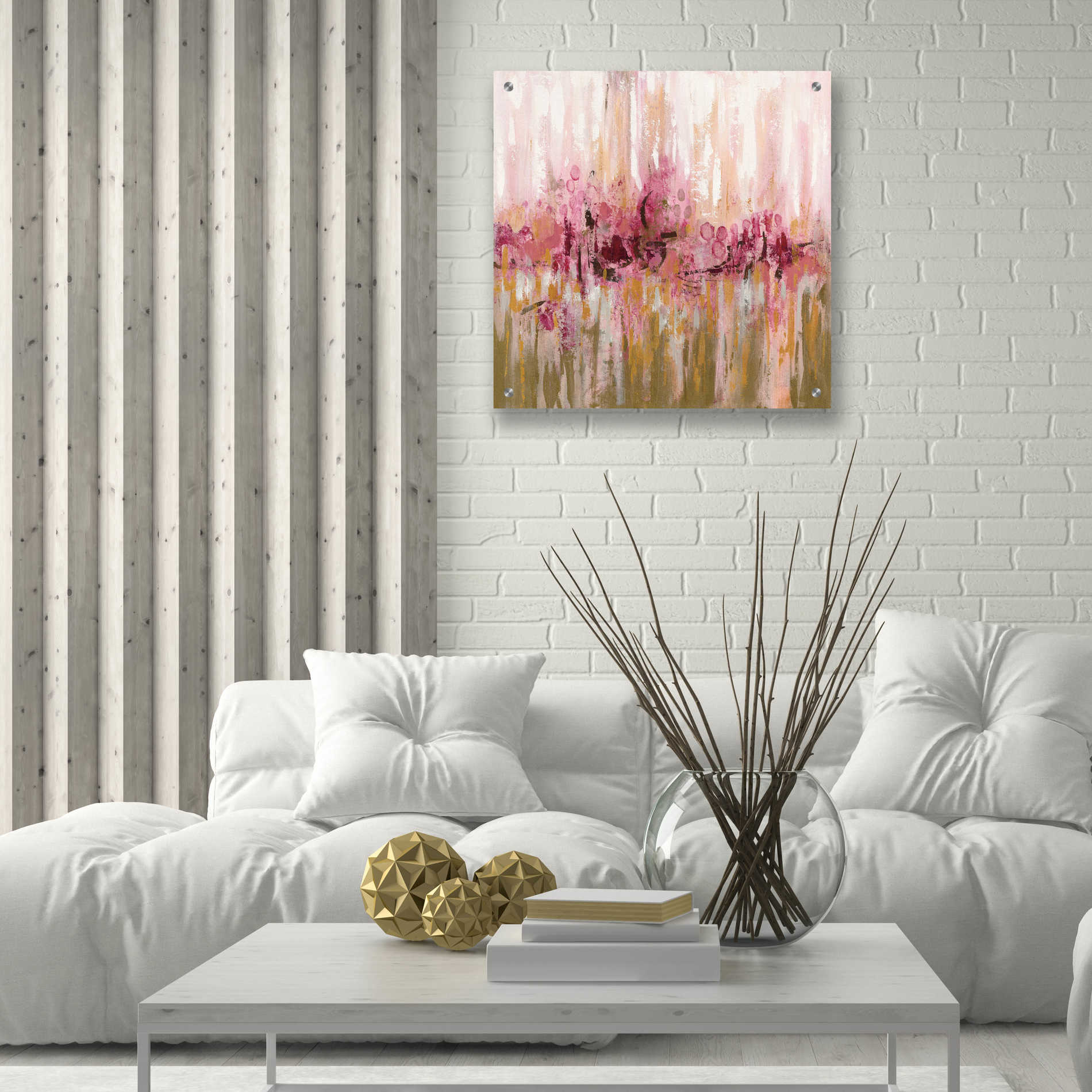 Epic Art 'Pink Reflections' by Silvia Vassileva, Acrylic Glass Wall Art,24x24