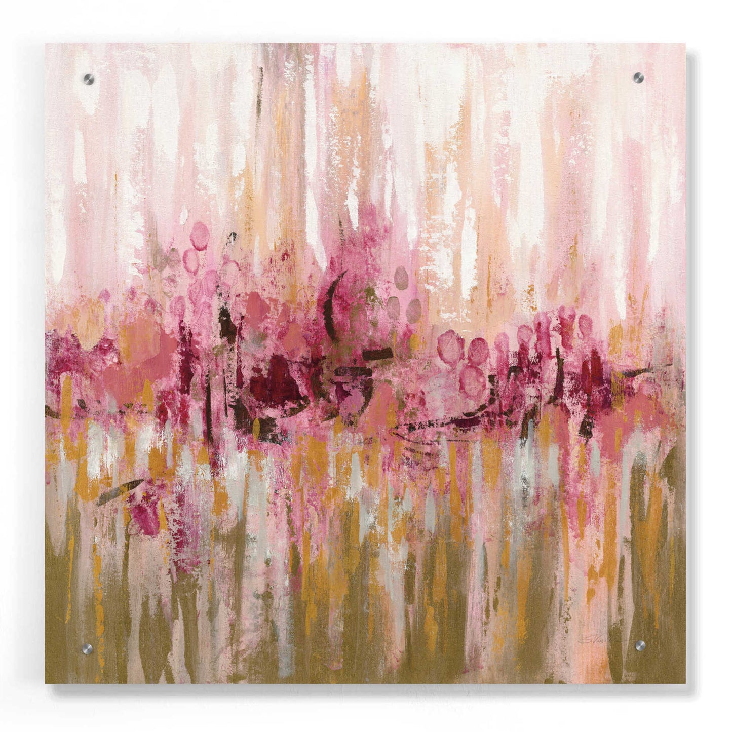 Epic Art 'Pink Reflections' by Silvia Vassileva, Acrylic Glass Wall Art,24x24