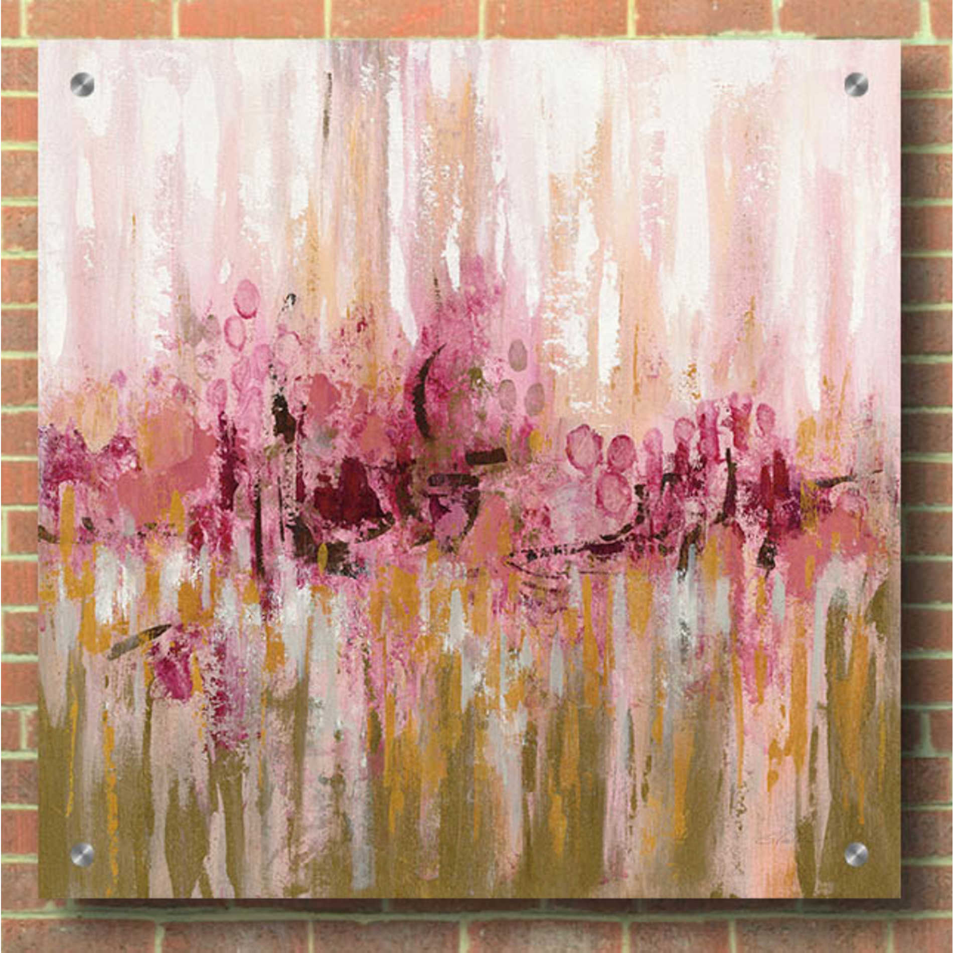 Epic Art 'Pink Reflections' by Silvia Vassileva, Acrylic Glass Wall Art,36x36