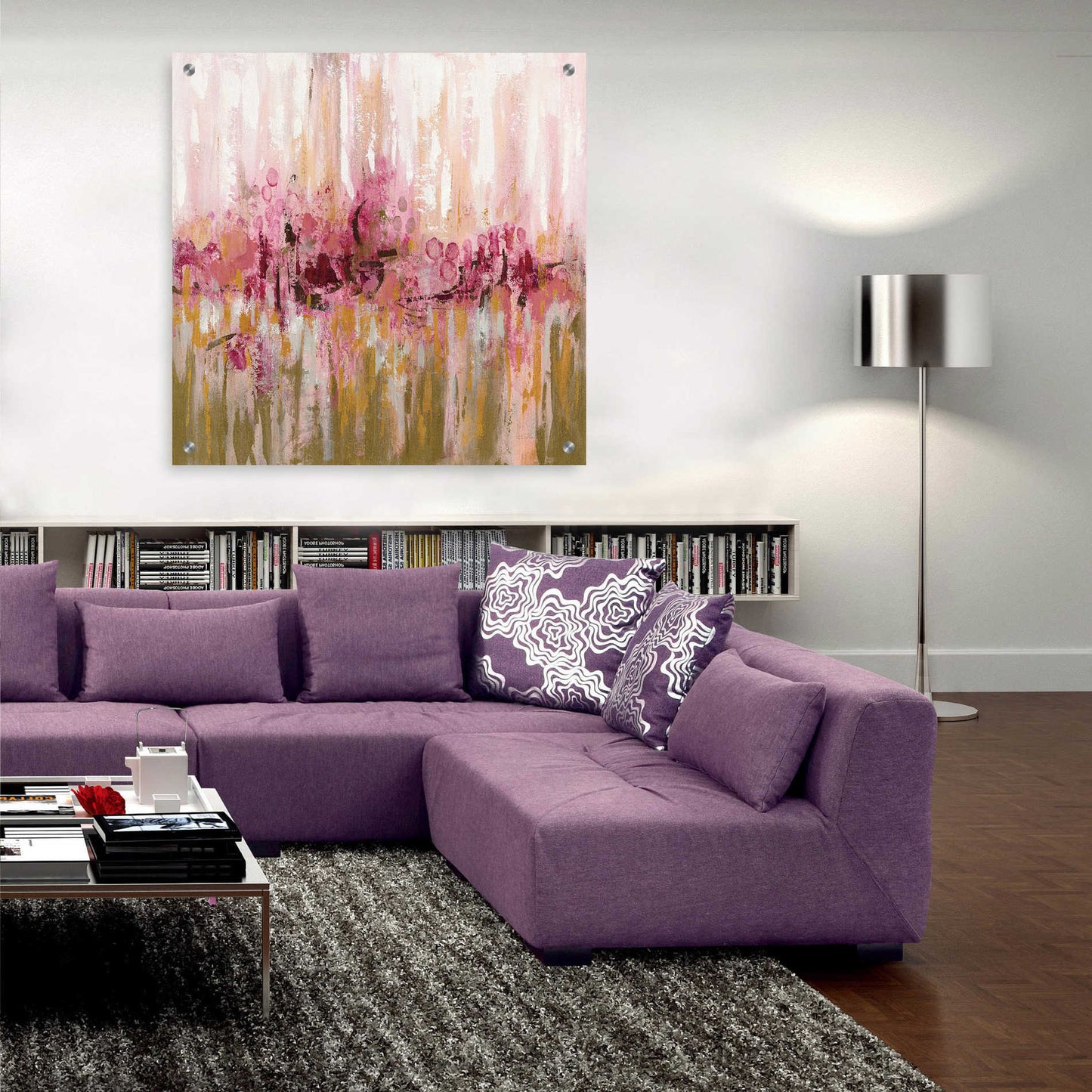 Epic Art 'Pink Reflections' by Silvia Vassileva, Acrylic Glass Wall Art,36x36