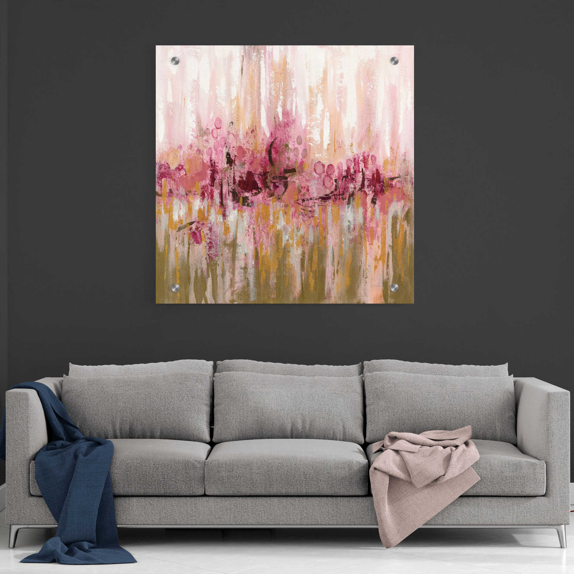 Epic Art 'Pink Reflections' by Silvia Vassileva, Acrylic Glass Wall Art,36x36