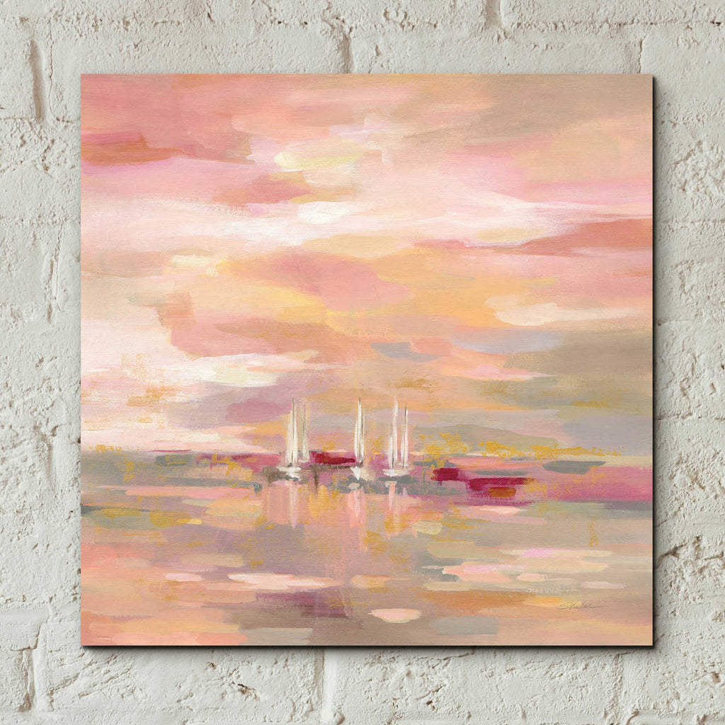 Epic Art 'Crimson Waves' by Silvia Vassileva, Acrylic Glass Wall Art,12x12