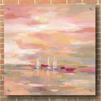 Epic Art 'Crimson Waves' by Silvia Vassileva, Acrylic Glass Wall Art,36x36