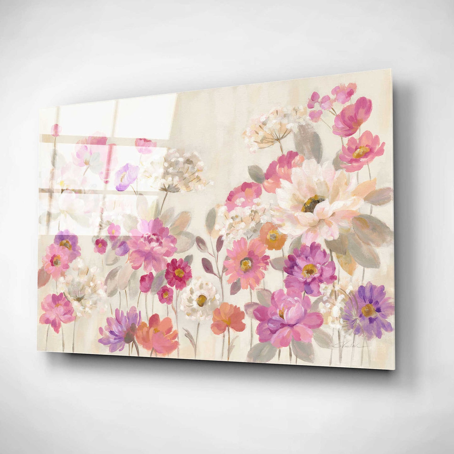 Epic Art 'Queen Annes Lace Garden' by Silvia Vassileva, Acrylic Glass Wall Art,24x16