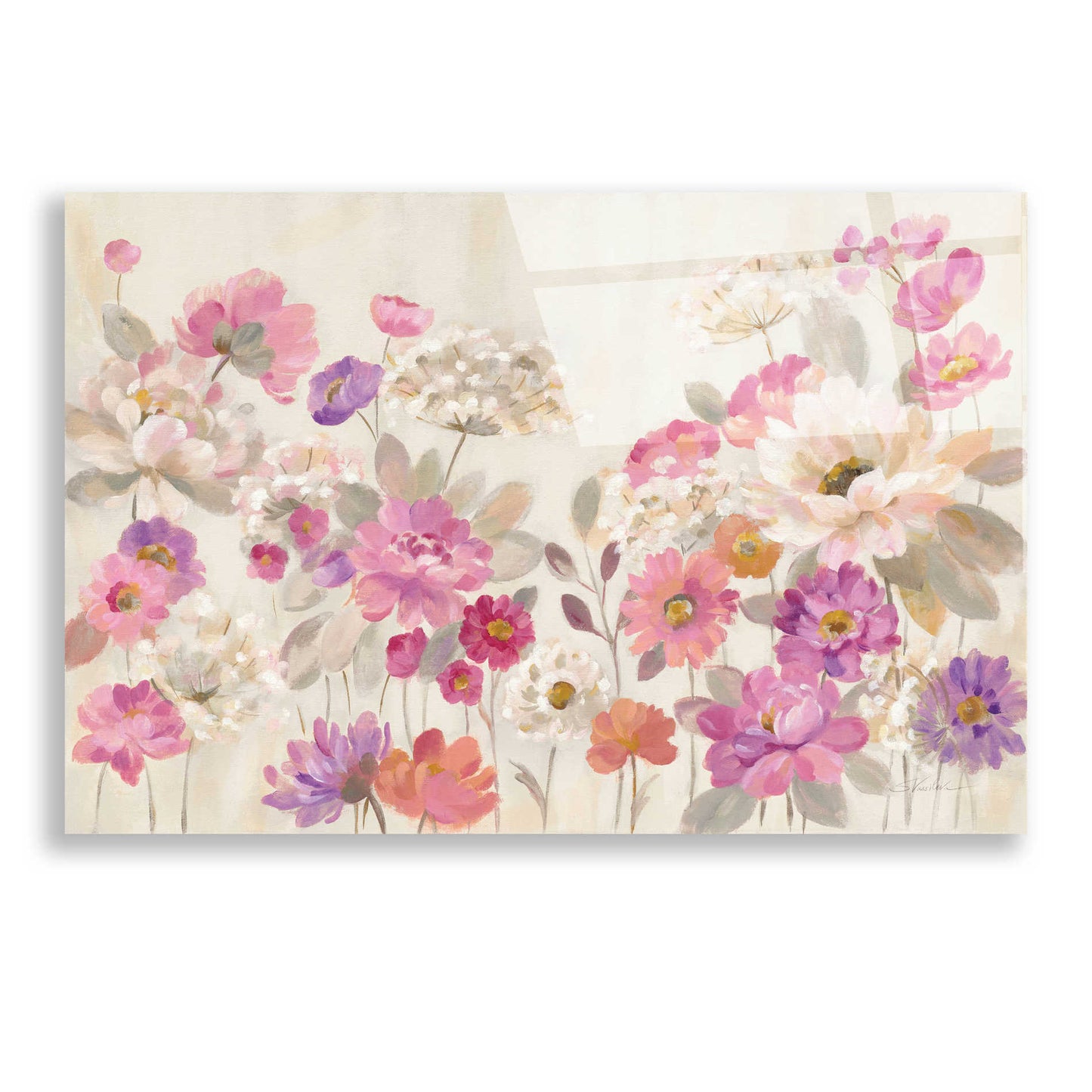 Epic Art 'Queen Annes Lace Garden' by Silvia Vassileva, Acrylic Glass Wall Art,24x16