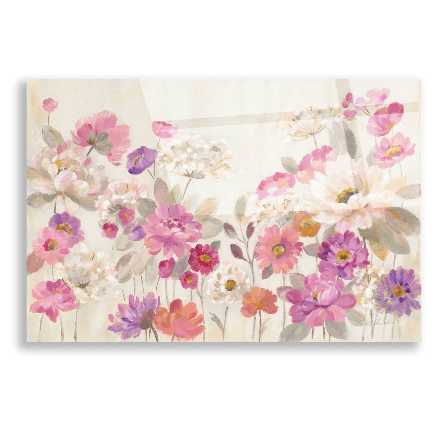 Epic Art 'Queen Annes Lace Garden' by Silvia Vassileva, Acrylic Glass Wall Art