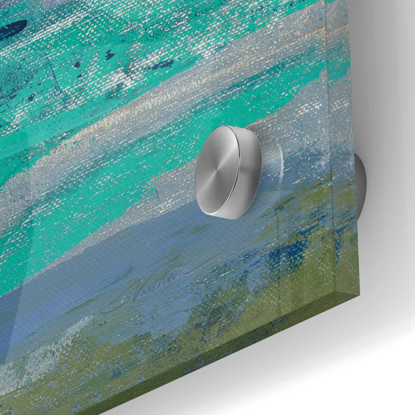 Epic Art 'Teal Wave I' by Silvia Vassileva, Acrylic Glass Wall Art,24x24