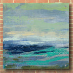 Epic Art 'Teal Wave I' by Silvia Vassileva, Acrylic Glass Wall Art,36x36