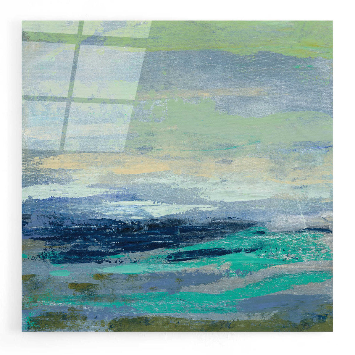 Epic Art 'Teal Wave I' by Silvia Vassileva, Acrylic Glass Wall Art