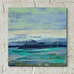 Epic Art 'Teal Wave II' by Silvia Vassileva, Acrylic Glass Wall Art,12x12