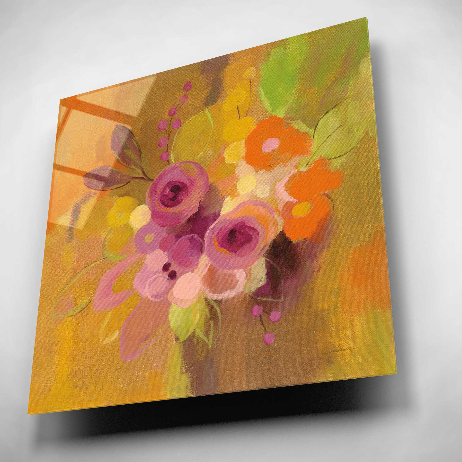 Epic Art 'Small Bouquet I' by Silvia Vassileva, Acrylic Glass Wall Art,12x12