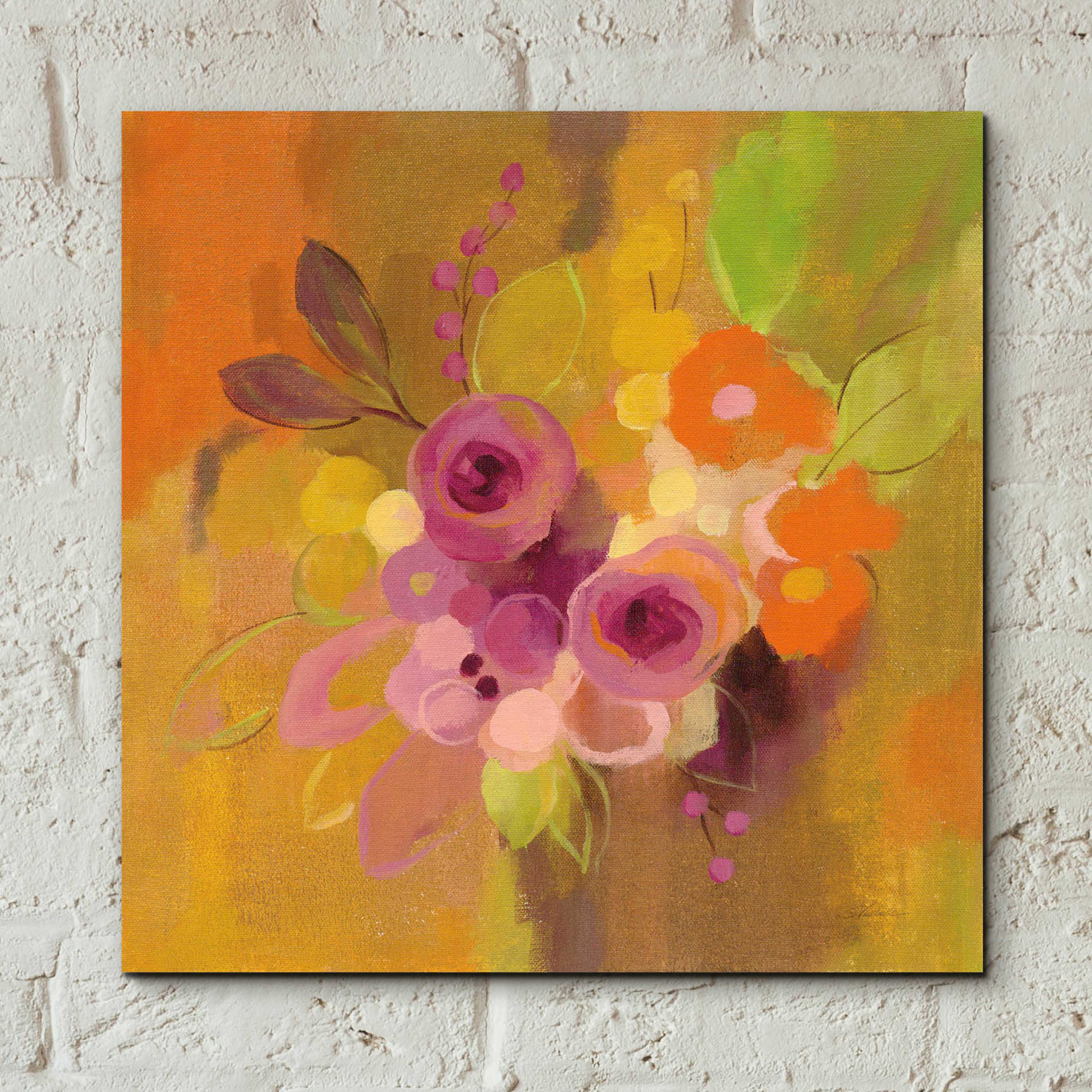 Epic Art 'Small Bouquet I' by Silvia Vassileva, Acrylic Glass Wall Art,12x12