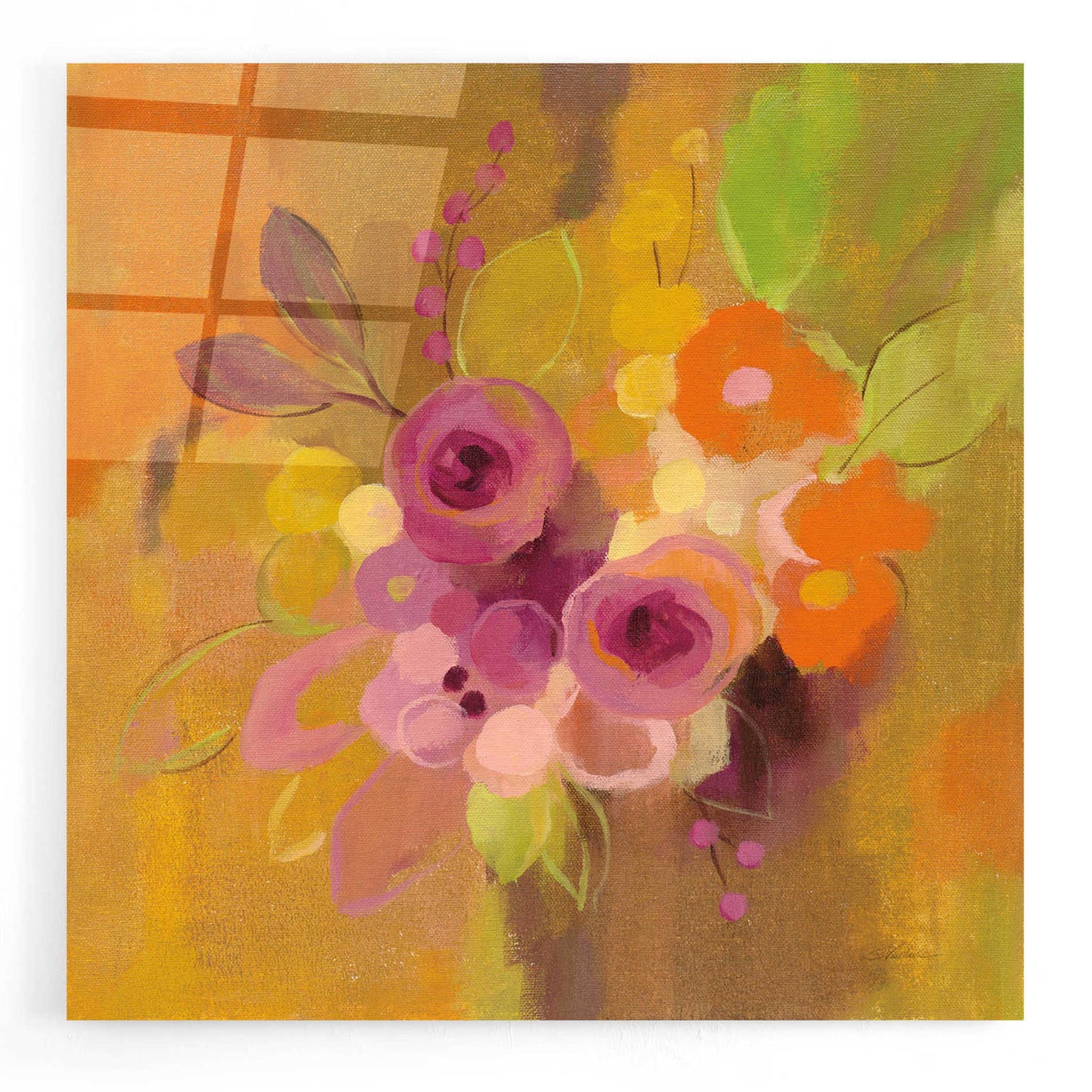 Epic Art 'Small Bouquet I' by Silvia Vassileva, Acrylic Glass Wall Art,12x12