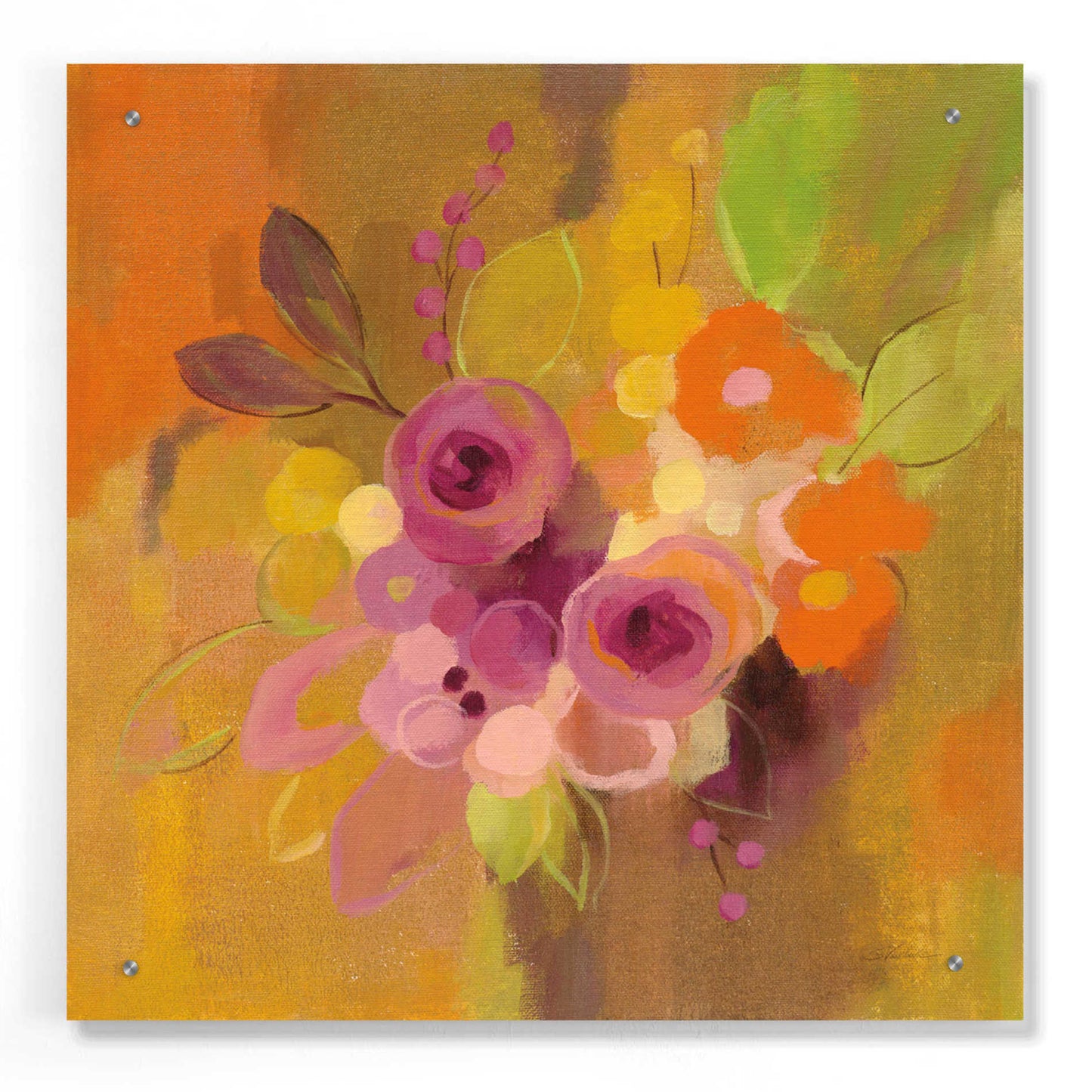 Epic Art 'Small Bouquet I' by Silvia Vassileva, Acrylic Glass Wall Art,24x24