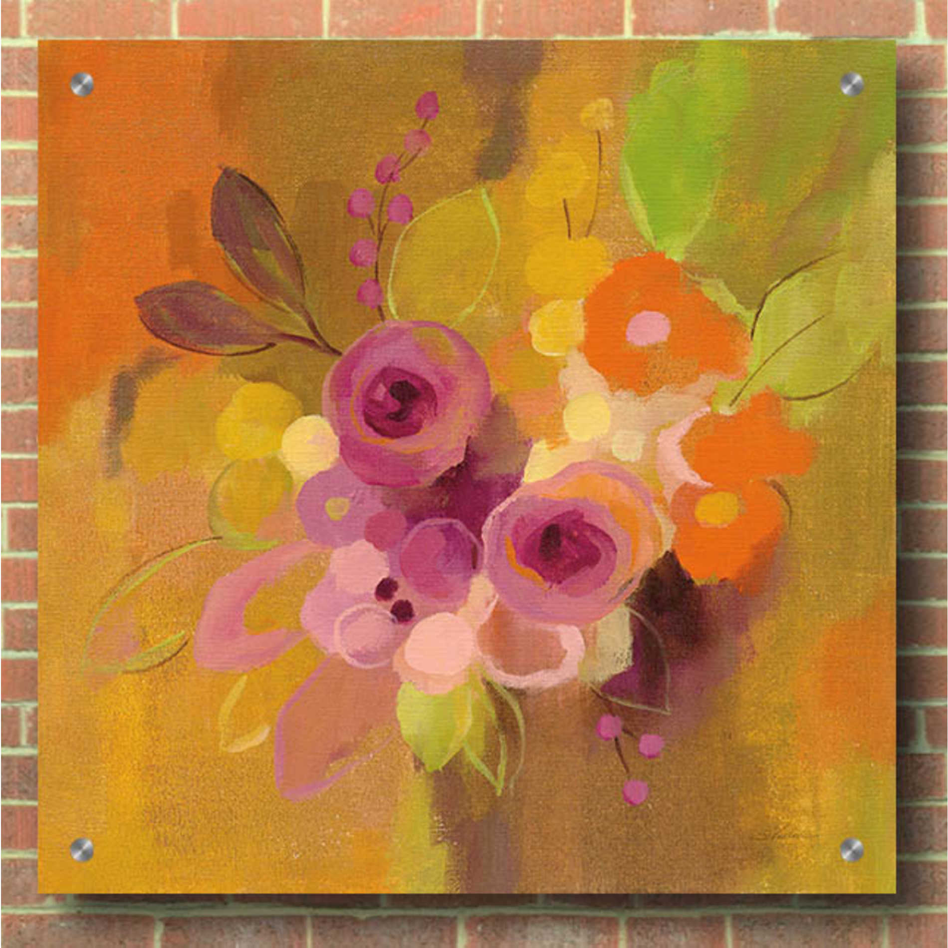 Epic Art 'Small Bouquet I' by Silvia Vassileva, Acrylic Glass Wall Art,36x36