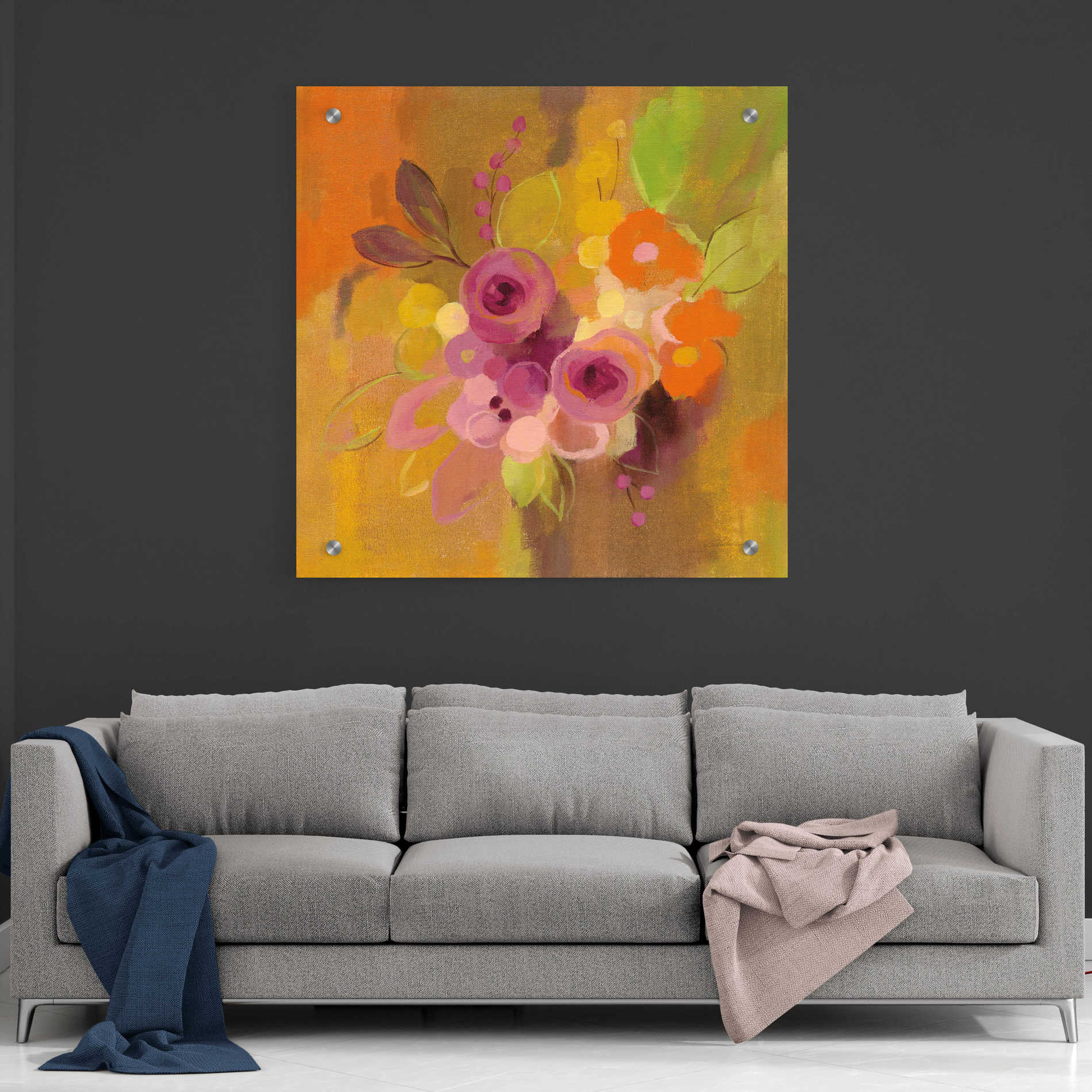 Epic Art 'Small Bouquet I' by Silvia Vassileva, Acrylic Glass Wall Art,36x36