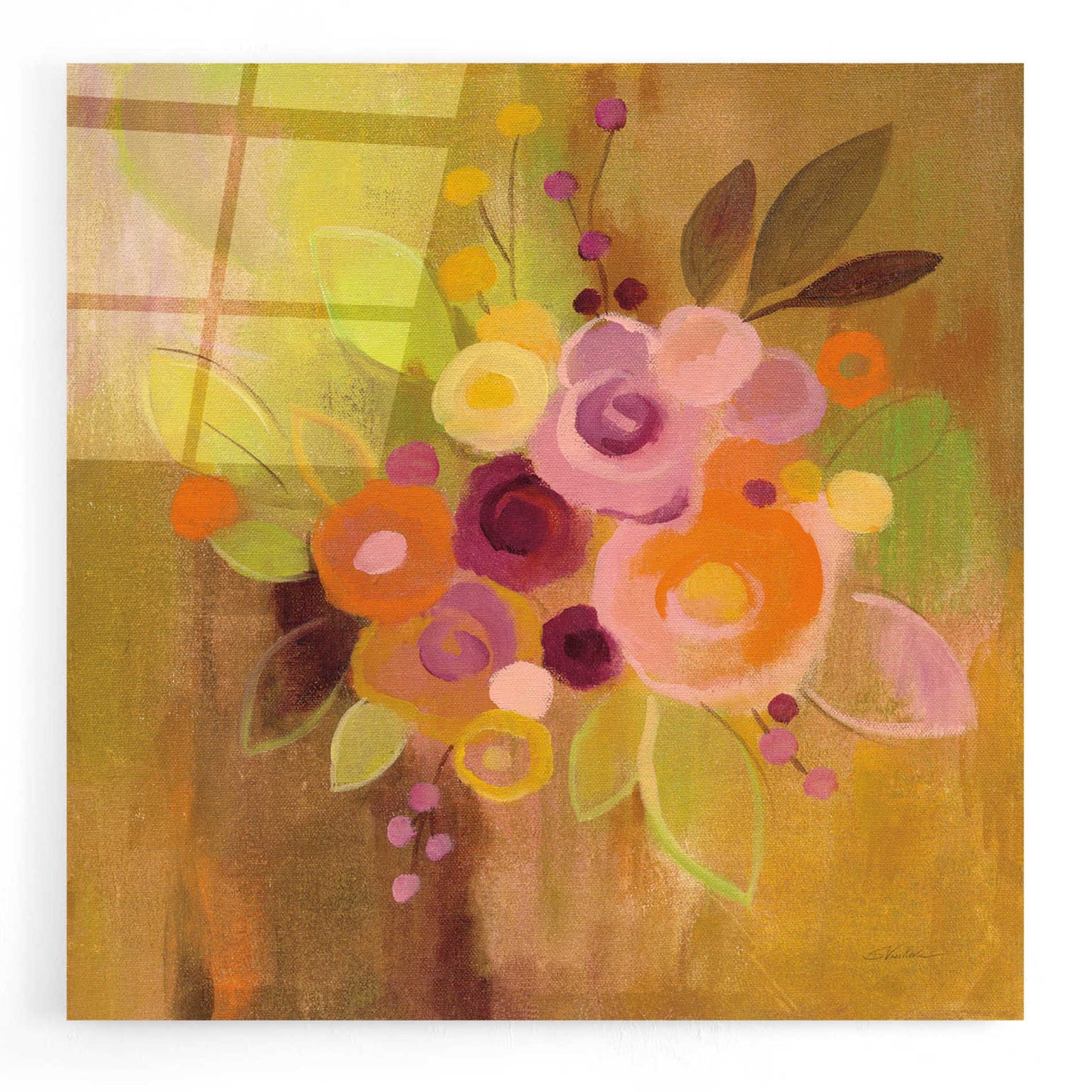 Epic Art 'Small Bouquet II' by Silvia Vassileva, Acrylic Glass Wall Art,12x12