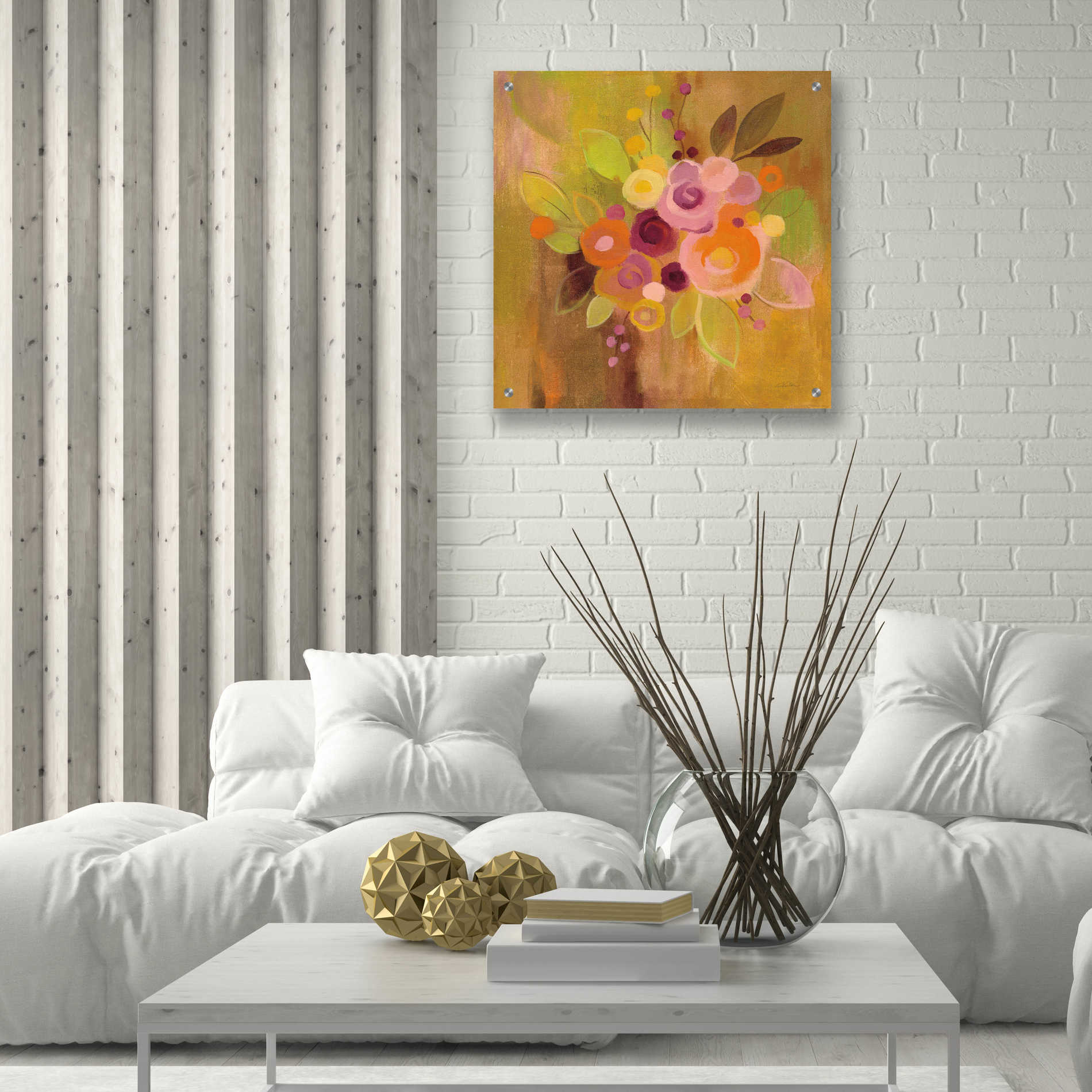 Epic Art 'Small Bouquet II' by Silvia Vassileva, Acrylic Glass Wall Art,24x24