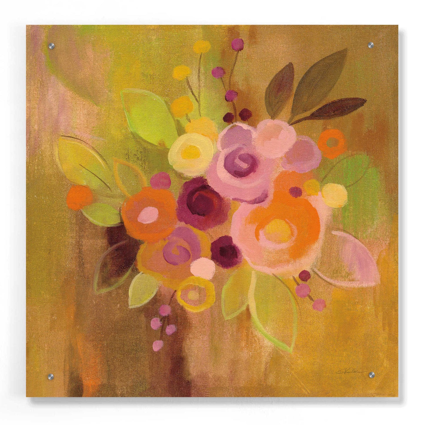 Epic Art 'Small Bouquet II' by Silvia Vassileva, Acrylic Glass Wall Art,24x24