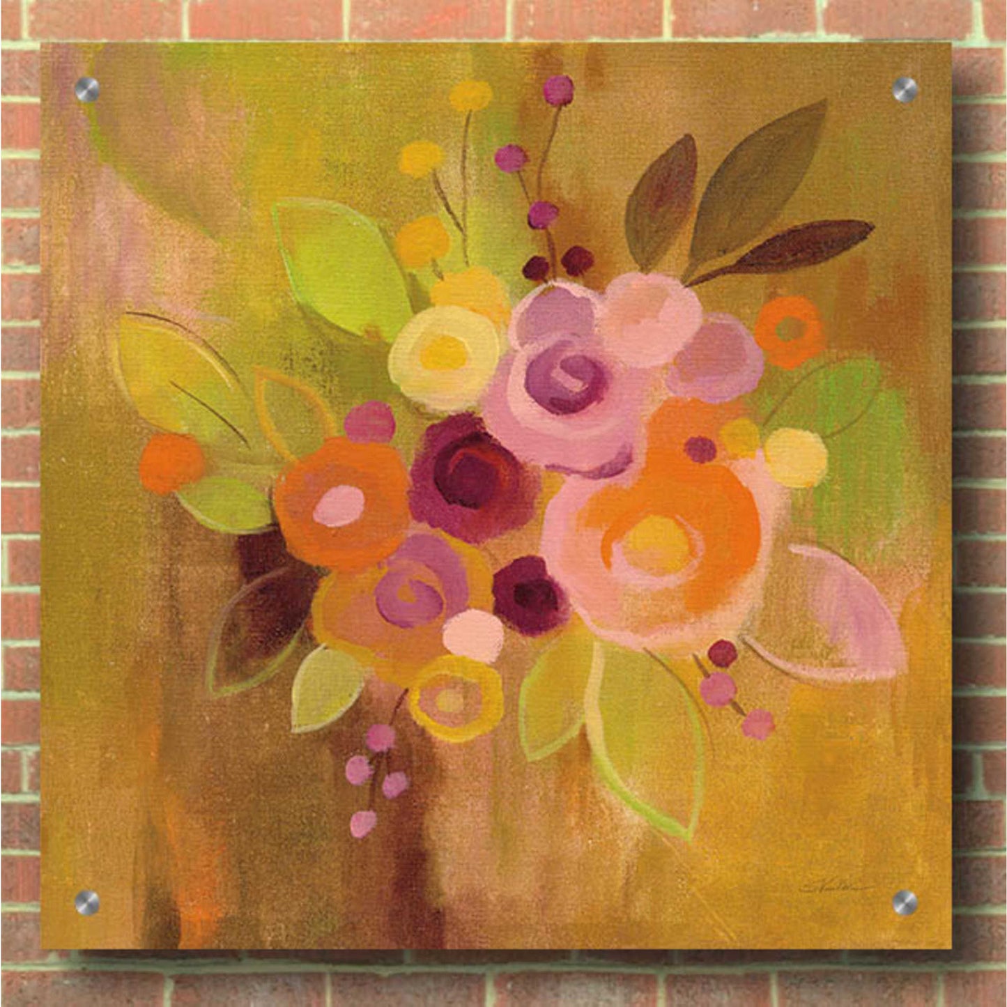 Epic Art 'Small Bouquet II' by Silvia Vassileva, Acrylic Glass Wall Art,36x36