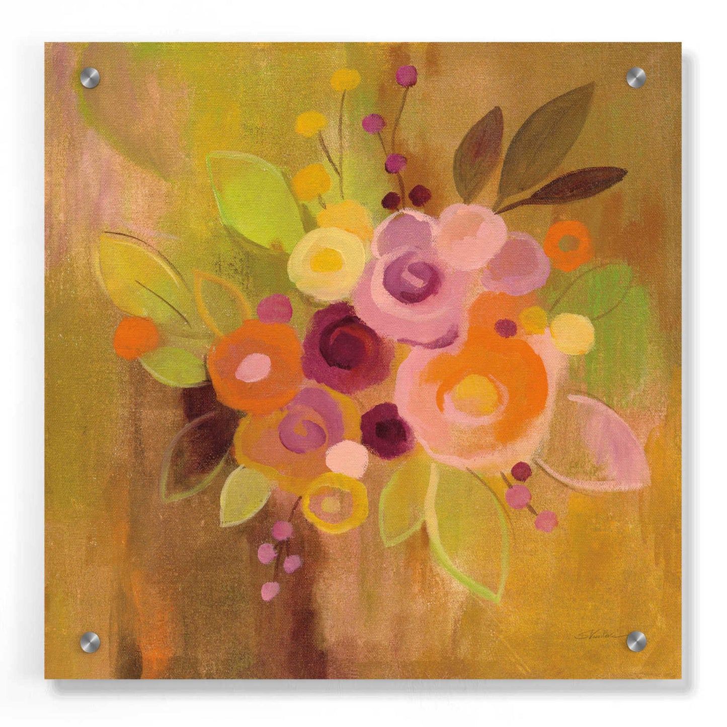 Epic Art 'Small Bouquet II' by Silvia Vassileva, Acrylic Glass Wall Art,36x36