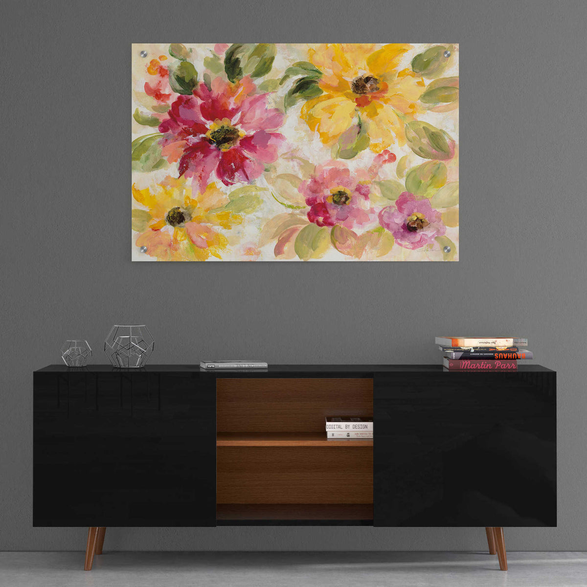 Epic Art 'Floral Radiance' by Silvia Vassileva, Acrylic Glass Wall Art,36x24