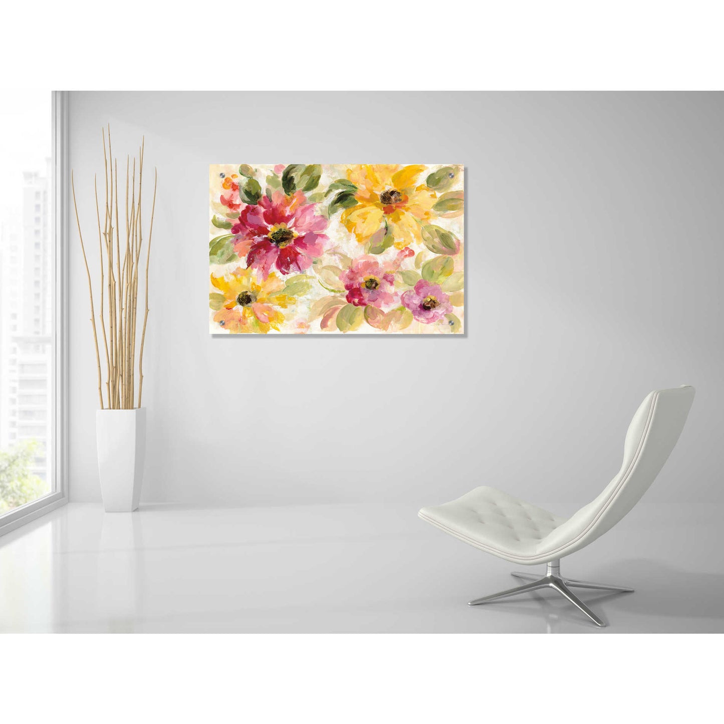 Epic Art 'Floral Radiance' by Silvia Vassileva, Acrylic Glass Wall Art,36x24