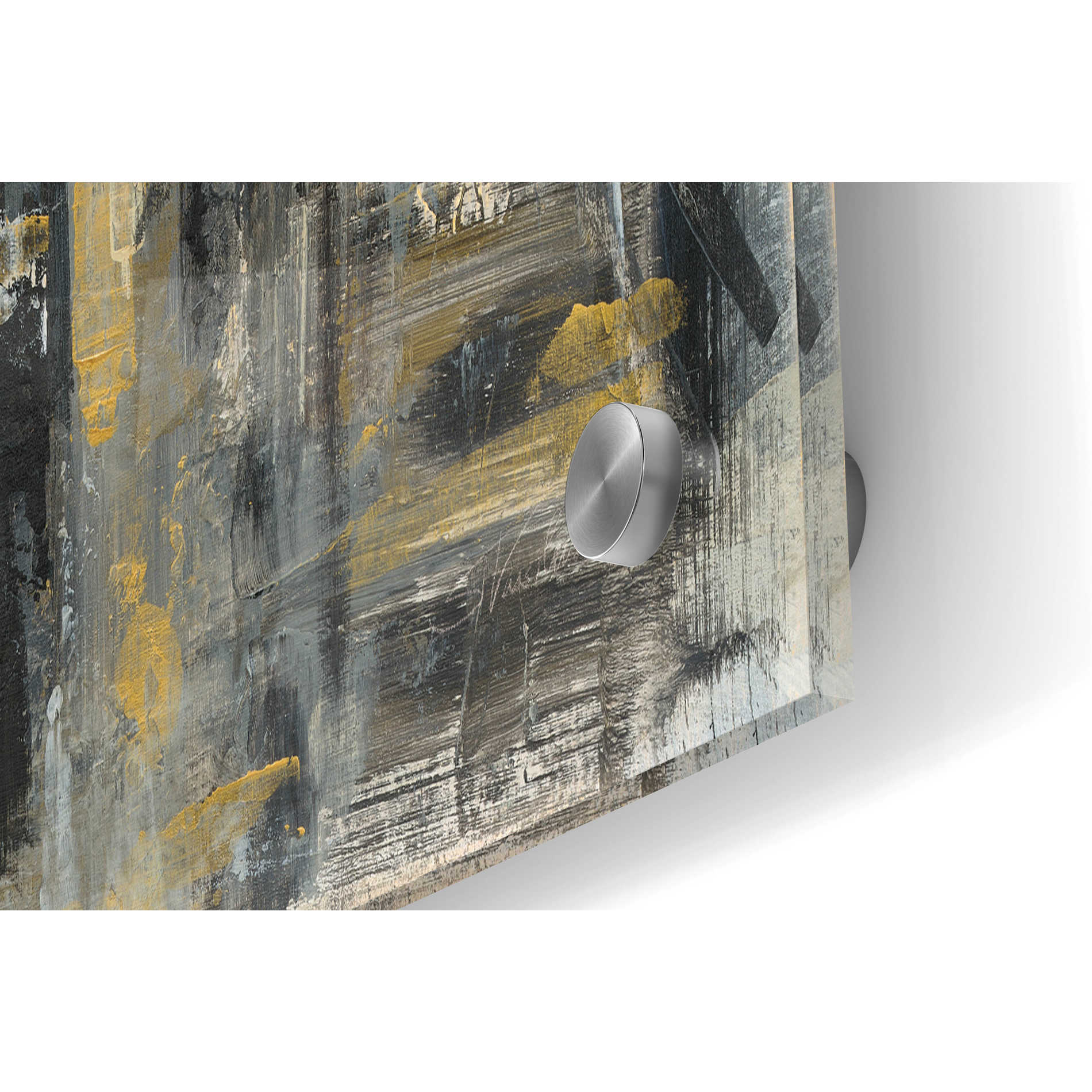 Epic Art 'Brooklyn Bridge Gray and Gold' by Silvia Vassileva, Acrylic Glass Wall Art,36x24