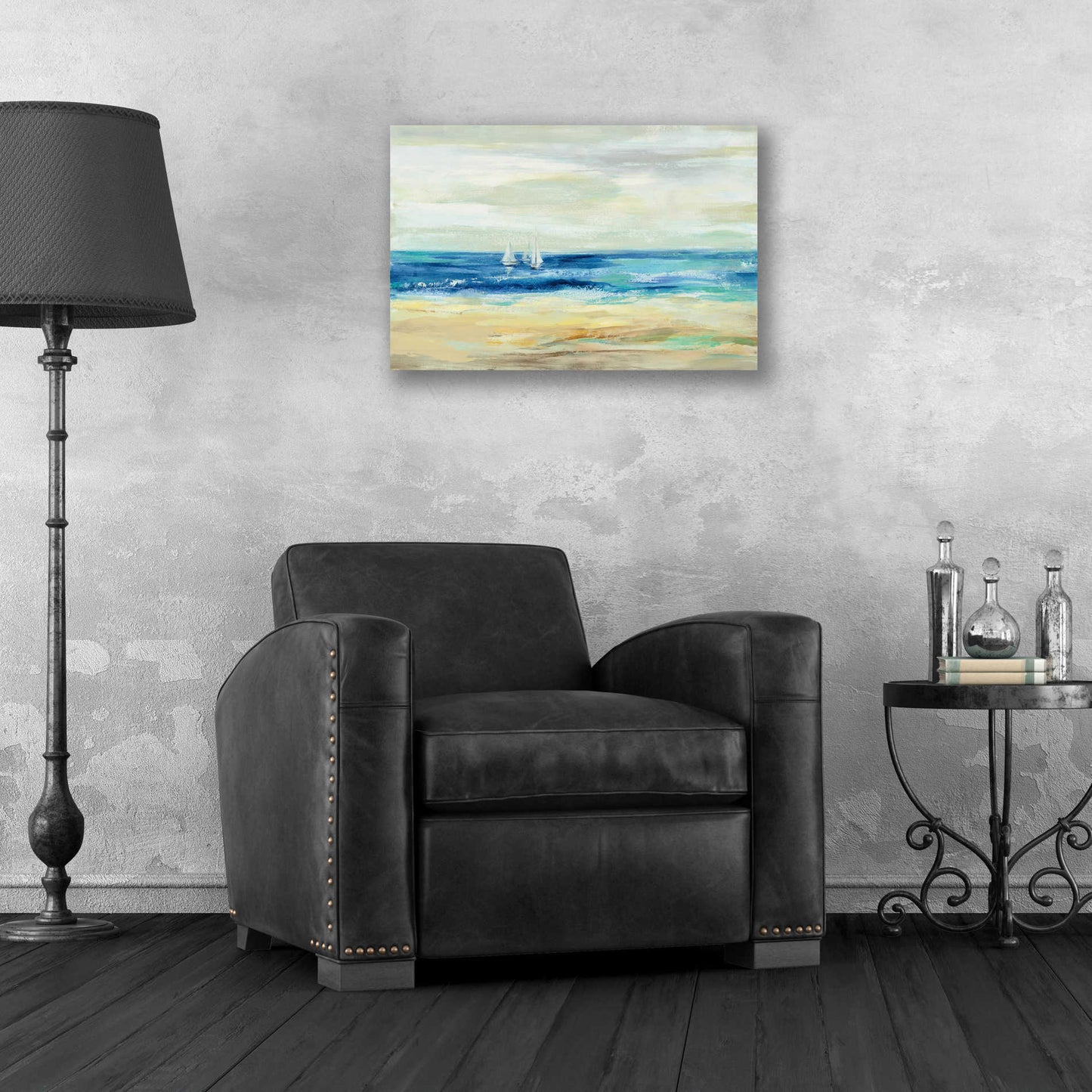 Epic Art 'Sand and Sea' by Silvia Vassileva, Acrylic Glass Wall Art,24x16