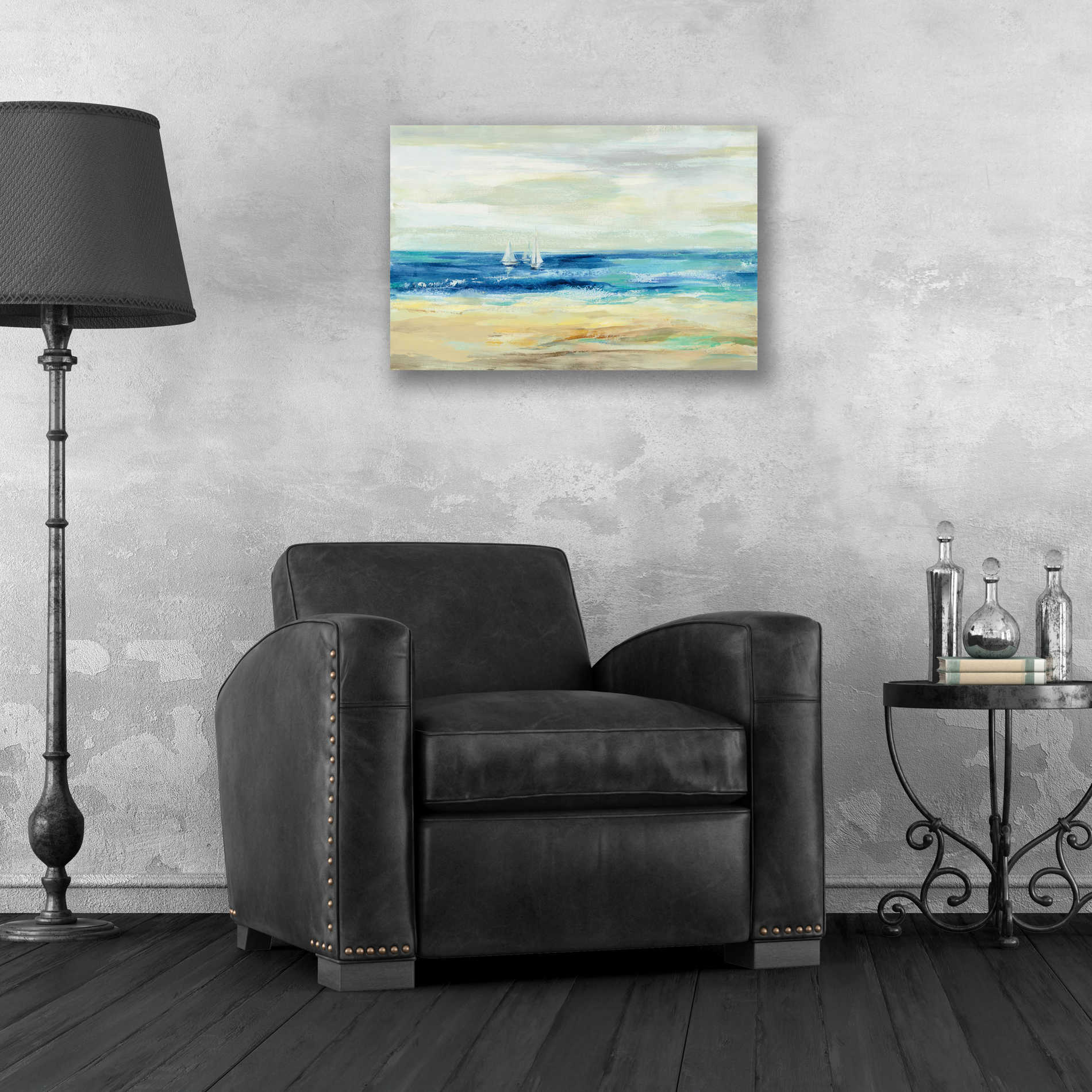 Epic Art 'Sand and Sea' by Silvia Vassileva, Acrylic Glass Wall Art,24x16