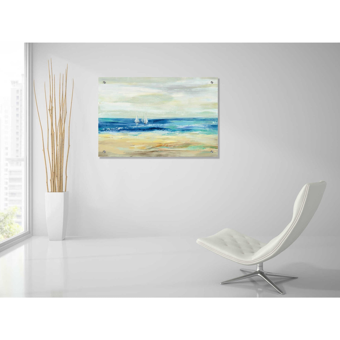 Epic Art 'Sand and Sea' by Silvia Vassileva, Acrylic Glass Wall Art,36x24