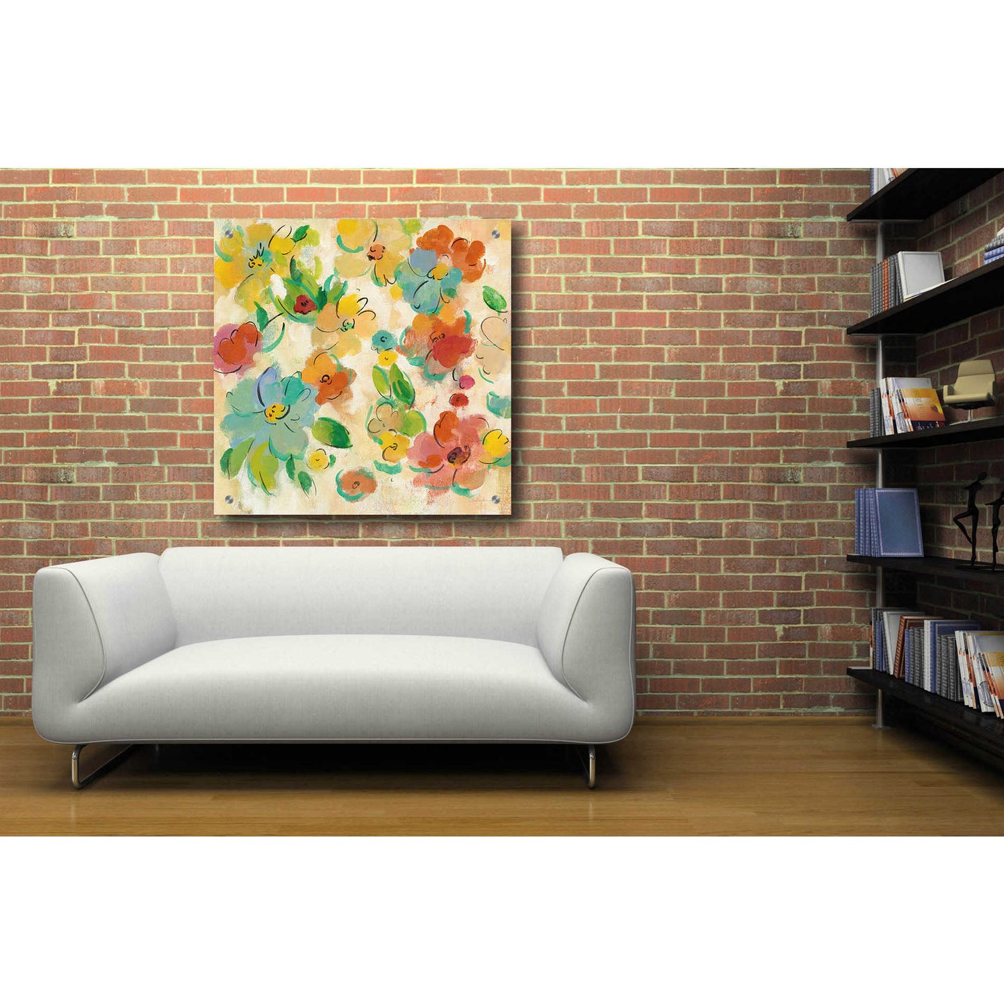 Epic Art 'Playful Floral Trio II' by Silvia Vassileva, Acrylic Glass Wall Art,36x36