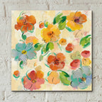 Epic Art 'Playful Floral Trio III' by Silvia Vassileva, Acrylic Glass Wall Art,12x12
