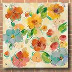 Epic Art 'Playful Floral Trio III' by Silvia Vassileva, Acrylic Glass Wall Art,36x36